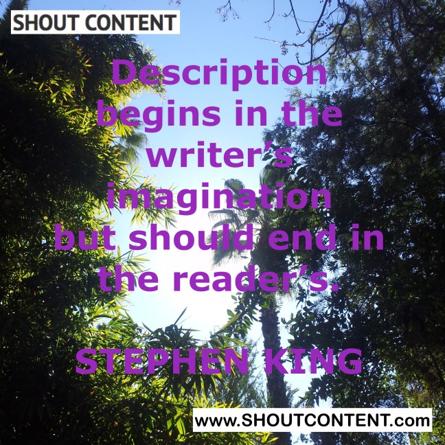 Wrtiting inspiration from Stephen King